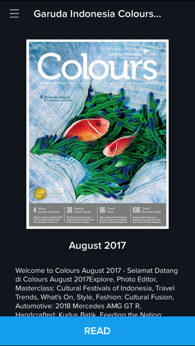 Emulate iPhone app Garuda Indonesia Colours Magazine using MyAndroid Emulate iPhone app Garuda Indonesia Colours Magazine using MyAndroid