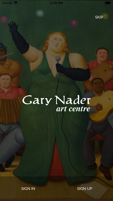 Emulate iPhone app Gary Nader Art Centre using MyAndroid