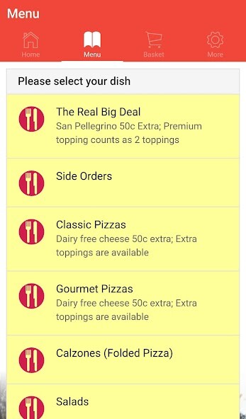 Emulate Android APK Garys Gourmet Pizza