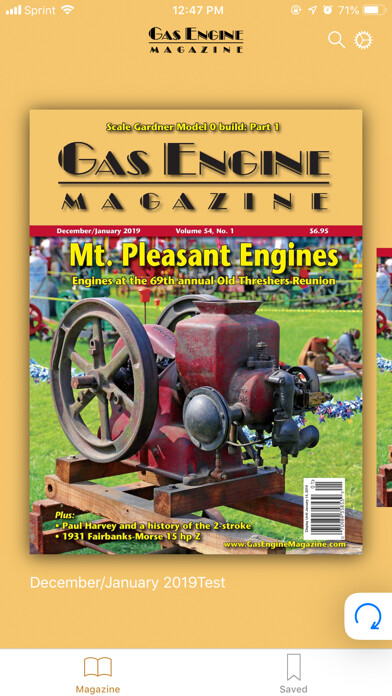 Emulate iPhone app Gas Engine Magazine using MyAndroid