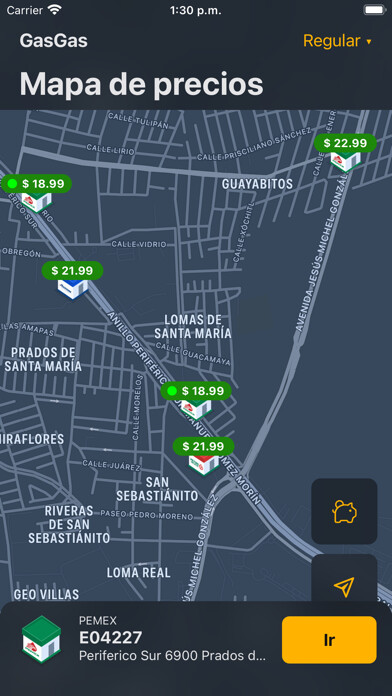 Emulate iPhone app GasGas - Precio de la gasolina using MyAndroid Emulate iPhone app GasGas - Precio de la gasolina using MyAndroid