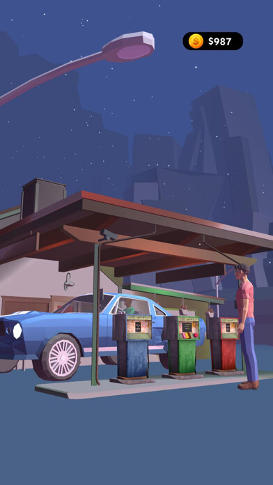 Emulate iPhone app Gas Jockey - Pump Attendant using MyAndroid