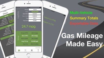 Emulate iPhone app Gas Mileage Calculator and Log using MyAndroid