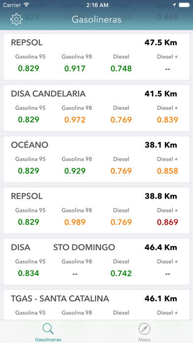 Emulate iPhone app Gasolineras Españolas using MyAndroid Emulate iPhone app Gasolineras Españolas using MyAndroid