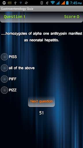 Run android online APK Gastroenterology Quiz from MyAndroid or emulate Gastroenterology Quiz using MyAndroid