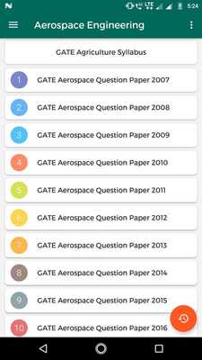 Emulate Android APK GATE 12 years Aerospace solved Papers