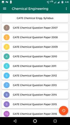 Emulate Android APK GATE 12 years Chemical Papers(2010-2018 Solved) Emulate Android APK GATE 12 years Chemical Papers(2010-2018 Solved)