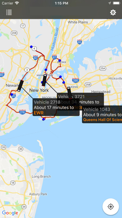 Emulate iPhone app Gateway Global Shuttle Tracker using MyAndroid