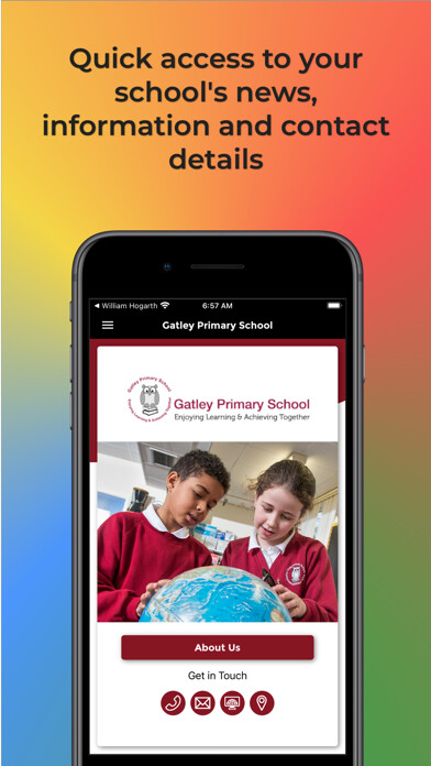 Emulate iPhone app Gatley Primary School using MyAndroid