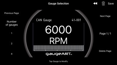 Emulate iPhone app gaugeART CAN Gauge Programmer using MyAndroid