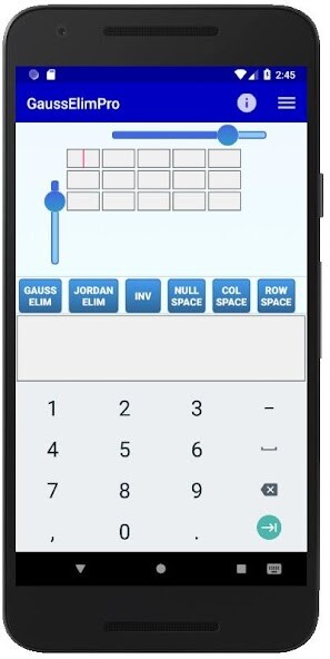 Run android online APK Gauss Jordan Elimination Pro from MyAndroid or emulate Gauss Jordan Elimination Pro using MyAndroid