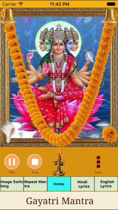 Emulate iPhone app Gayatri Mantraa using MyAndroid