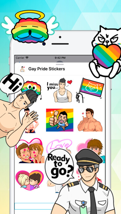 Emulate iPhone app Gay Pride Stickers Collection using MyAndroid Emulate iPhone app Gay Pride Stickers Collection using MyAndroid