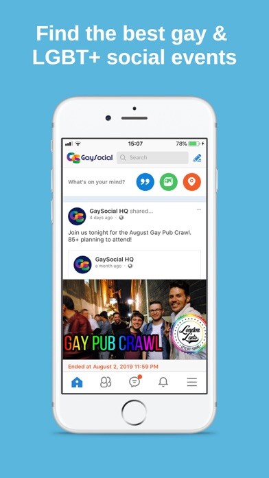 Run android online APK GaySocial - UK Social Events from MyAndroid or emulate GaySocial - UK Social Events using MyAndroid