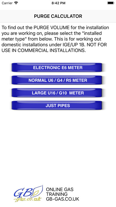 Emulate iPhone app GB Gas Purging Calculator using MyAndroid Emulate iPhone app GB Gas Purging Calculator using MyAndroid