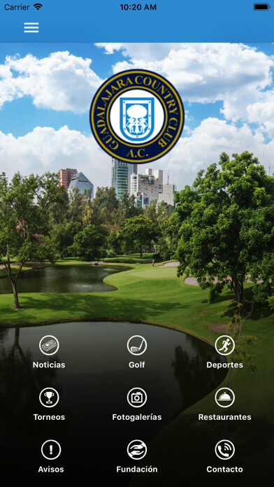 Emulate iPhone app GCC - Guadalajara Country Club using MyAndroid