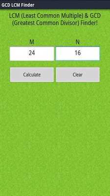 Emulate Android APK GCD LCM Finder Emulate Android APK GCD LCM Finder