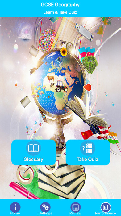 Emulate iPhone app GCSE Geography Quiz using MyAndroid
