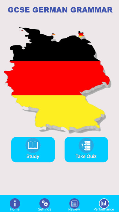 Emulate iPhone app GCSE German Grammar using MyAndroid