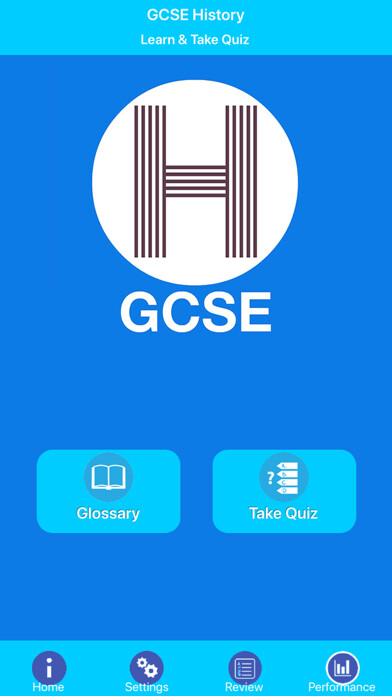 Emulate iPhone app GCSE History Quiz using MyAndroid