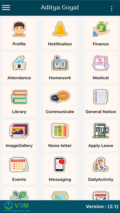 Emulate iPhone app GD Goenka Rohini Parent App using MyAndroid