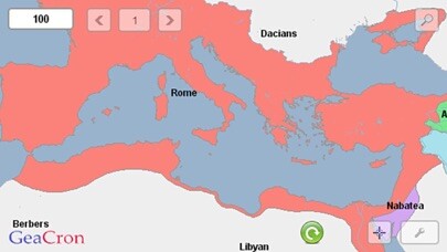 Emulate iPhone app GeaCron History Maps using MyAndroid