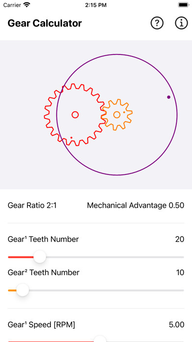 Emulate iPhone app Gear Simulation & Calculation using MyAndroid