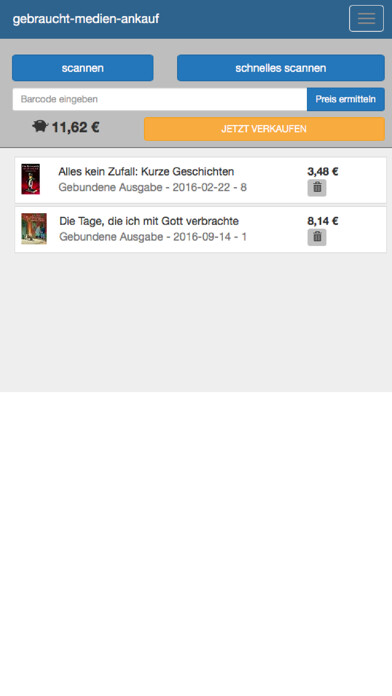Emulate iPhone app gebraucht-medien-ankauf using MyAndroid Emulate iPhone app gebraucht-medien-ankauf using MyAndroid