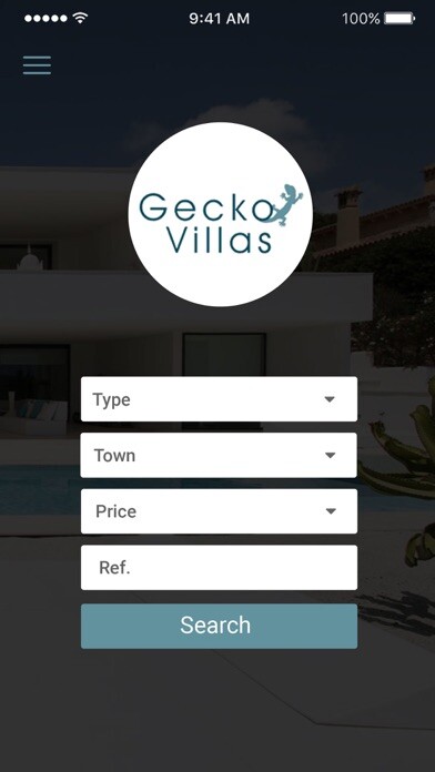 Emulate iPhone app Gecko Villas Moraira using MyAndroid