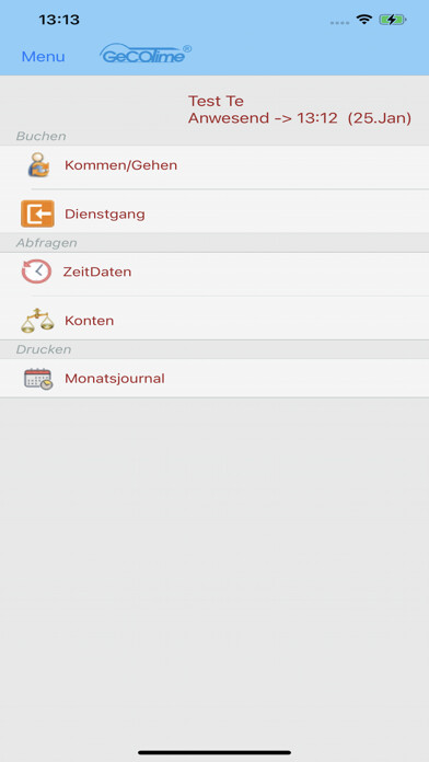 Emulate iPhone app GeCOTime using MyAndroid