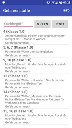 Run android online APK GefahrenStoffe from MyAndroid or emulate GefahrenStoffe using MyAndroid