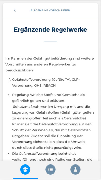 Emulate iPhone app Gefahrgutfahrer Basiskurs using MyAndroid