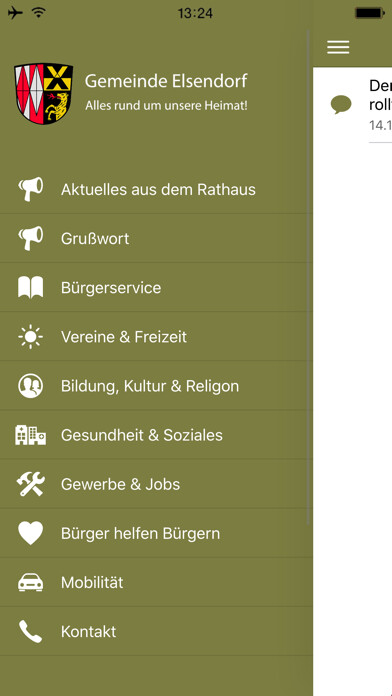 Emulate iPhone app Gemeinde Elsendorf using MyAndroid Emulate iPhone app Gemeinde Elsendorf using MyAndroid