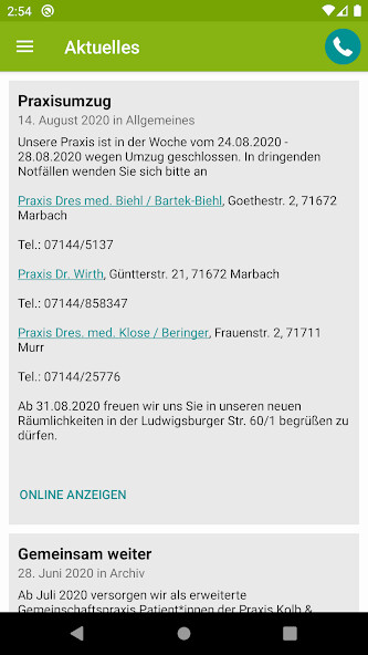 Run android online APK Gemeinschaftspraxis Benningen from MyAndroid or emulate Gemeinschaftspraxis Benningen using MyAndroid
