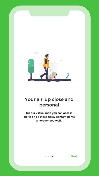 Emulate iPhone app Geme.io - Live Air Quality using MyAndroid