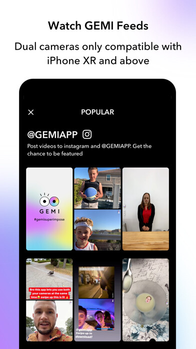 Emulate iPhone app GEMI - MultiCam by Firework using MyAndroid