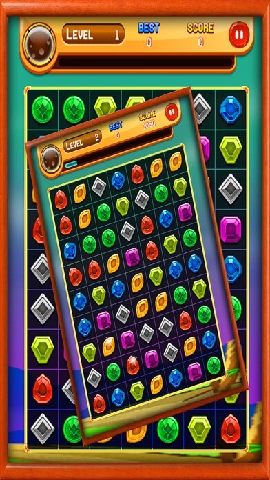 Emulate iPhone app Gems Crush Match Mania using MyAndroid