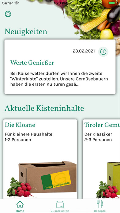 Emulate iPhone app Gemüsekiste using MyAndroid Emulate iPhone app Gemüsekiste using MyAndroid