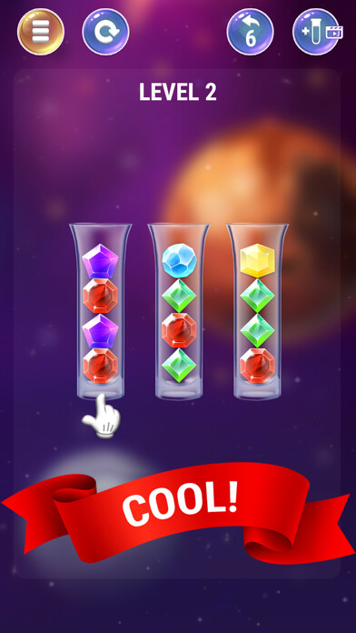Emulate iPhone app Gem Sort IQ Ball Color Puzzle using MyAndroid Emulate iPhone app Gem Sort IQ Ball Color Puzzle using MyAndroid