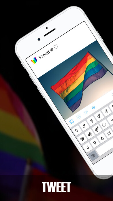 Emulate iPhone app Gender & Sexual Signs Keyboard using MyAndroid