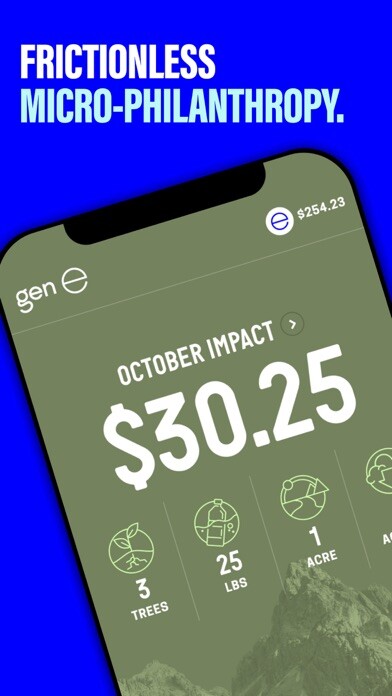 Emulate iPhone app Gen E: Climate Philanthropy using MyAndroid