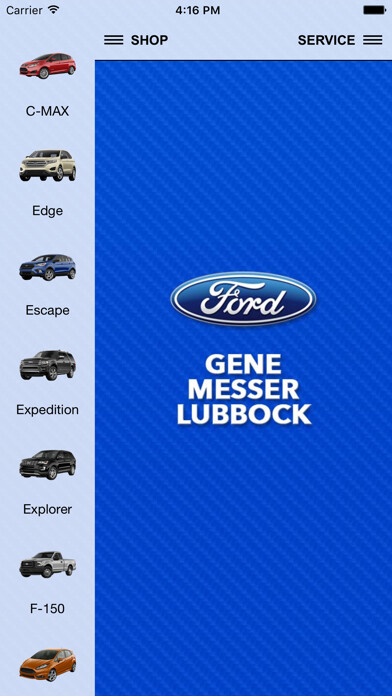 Emulate iPhone app Gene Messer Ford Lubbock using MyAndroid