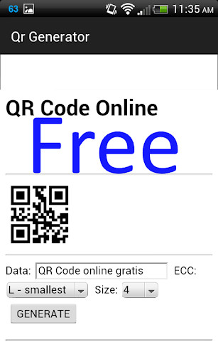 Emulate Android APK Generador de qr code gratis