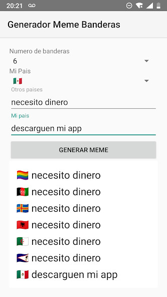 Emulate Android APK Generador meme banderas Emulate Android APK Generador meme banderas
