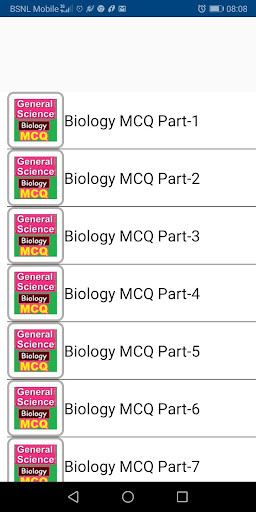 Run android online APK General Science Biology Test from MyAndroid or emulate General Science Biology Test using MyAndroid