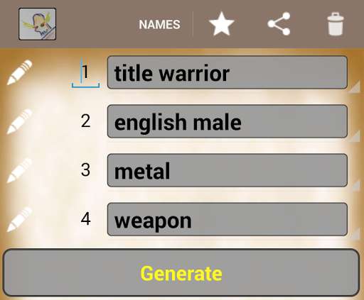 Emulate Android APK Generate Fantasy Names Emulate Android APK Generate Fantasy Names