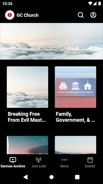 Emulate iPhone app Generation Changers Church using MyAndroid