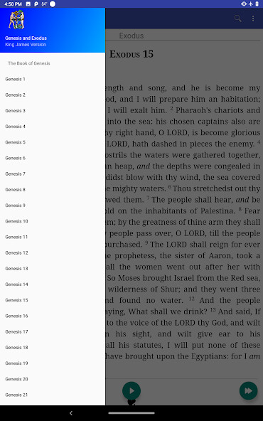 Run android online APK Genesis and Exodus: King James Version (audiobook) from MyAndroid or emulate Genesis and Exodus: King James Version (audiobook) using MyAndroid Run android online APK Genesis and Exodus: King James Version (audiobook) from MyAndroid or emulate Genesis and Exodus: King James Version (audiobook) using MyAndroid
