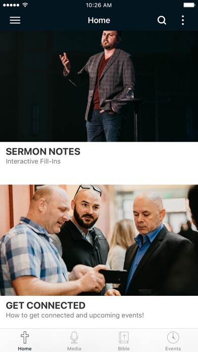 Emulate iPhone app Genesis Church Citrus Heights using MyAndroid