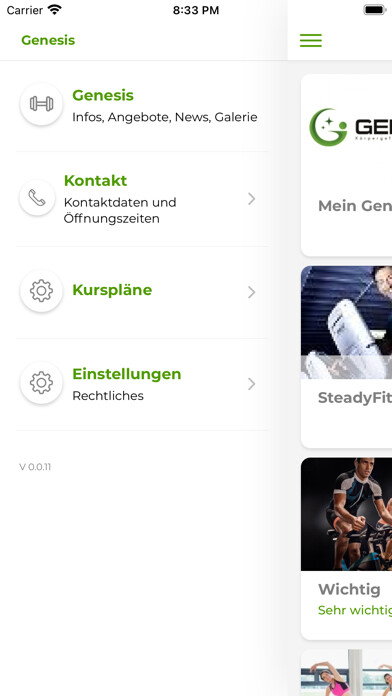 Emulate iPhone app GENESIS Gesundheitsclub using MyAndroid Emulate iPhone app GENESIS Gesundheitsclub using MyAndroid
